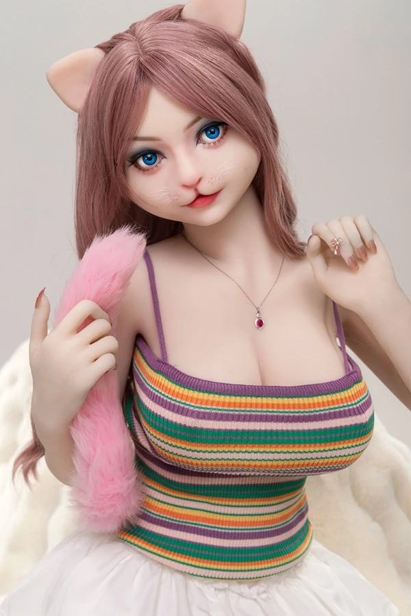 ドールズキャッスルレビュー かわいい猫アニメセックスドールメイブ156cm 可動顎機能付き