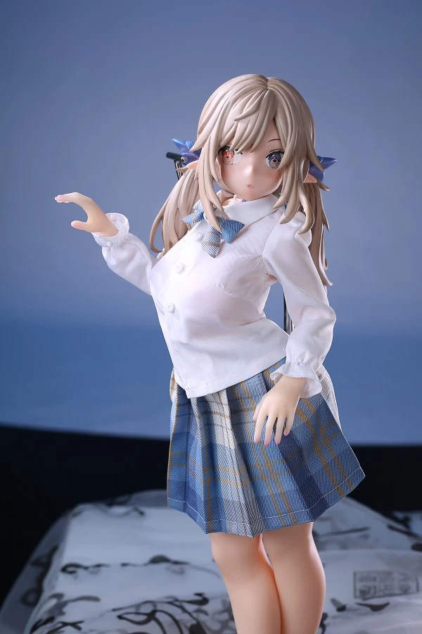 オタクドールレビュー かわいいシリコン製エルフセックスドール エミリア 50cm 無料の服と靴付き