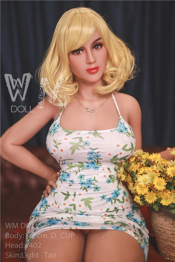 WM Dolls Morgan - 170cm 巨尻ブロンドショートヘアセックスドール、無料の第2ヘッド付き