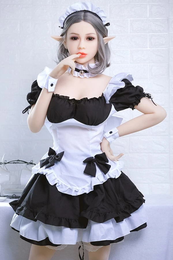 Aibei Dollが、見事なWhitney 158cmのリアルなエルフメイドセックスドールを、無料の第2ヘッド付きで発表します